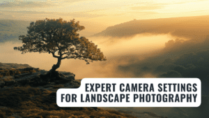 Camera Settings for Landscape Photography - a lone tree stands on a mist-covered hill at sunrise, showcasing the beauty of nature captured through skilled photography.